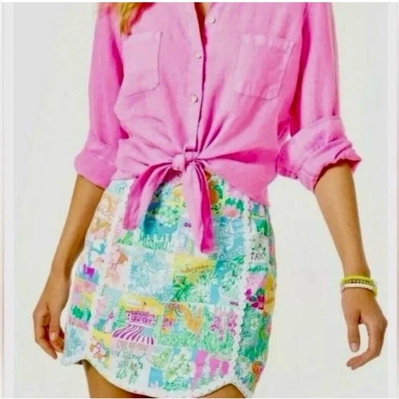 NWT Lilly Pulitzer Patty Pop Up Lilly State Of Mind Skort - Picture 3 of 4